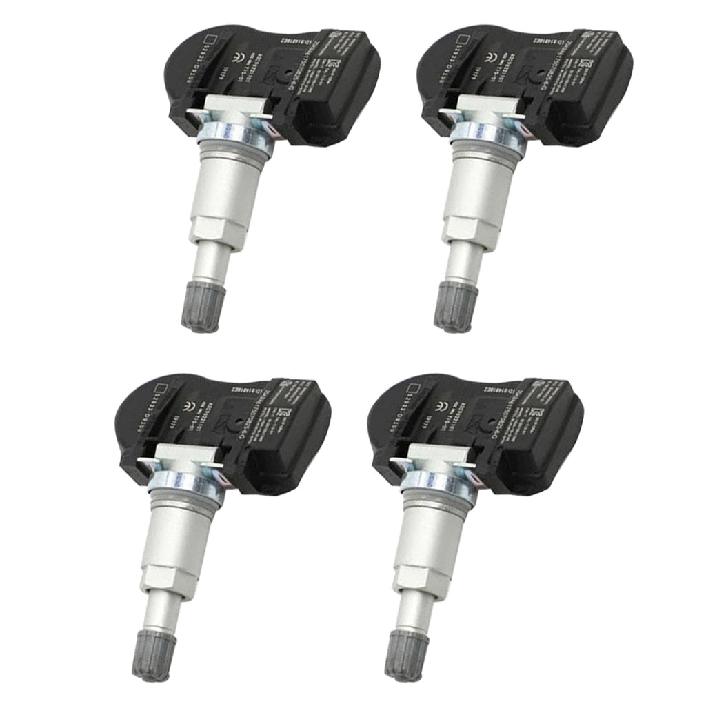 Set of four black TPMS tire pressure sensors for Hyundai and Kia vehicles