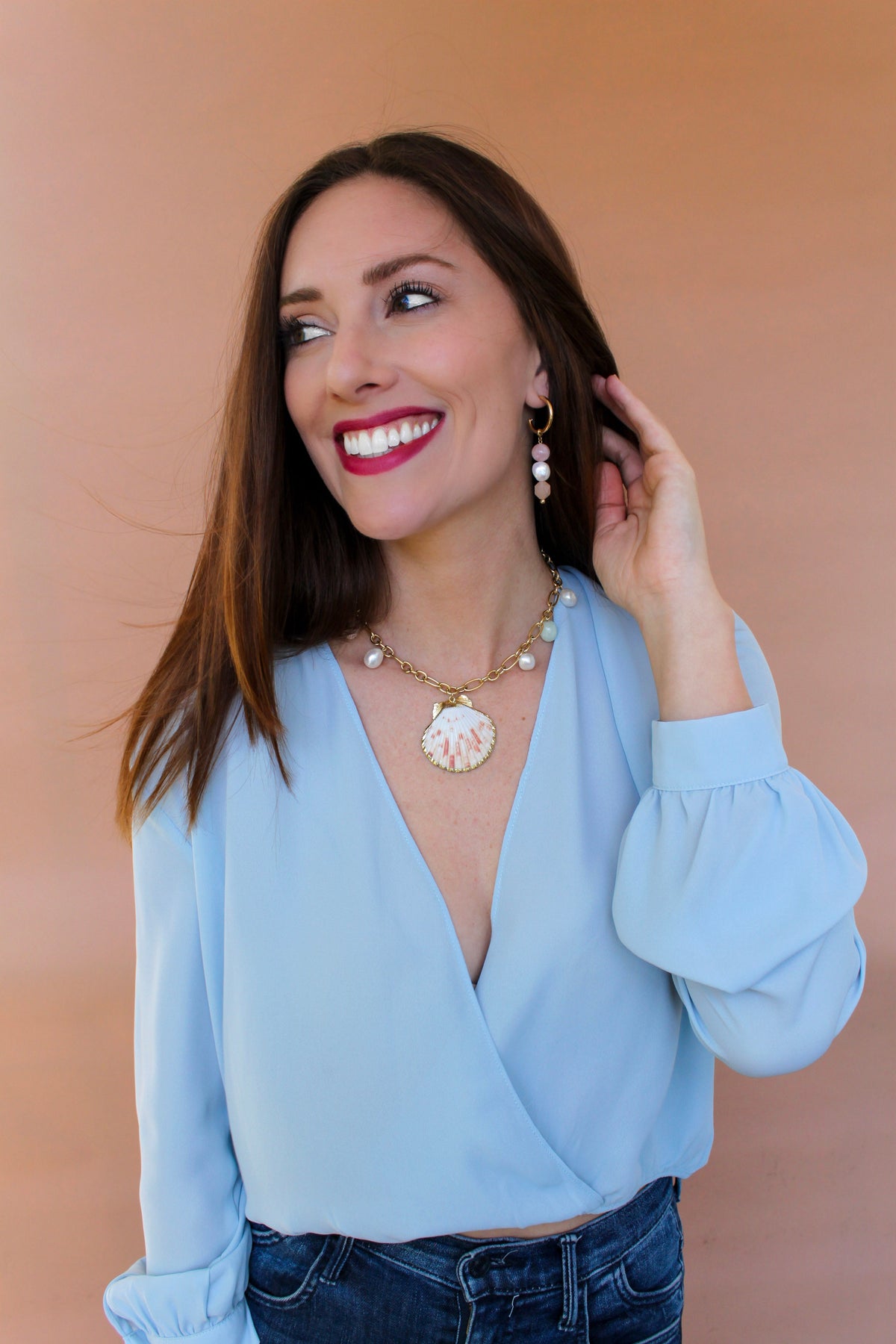 Chunky Stone Drop Earrings-1