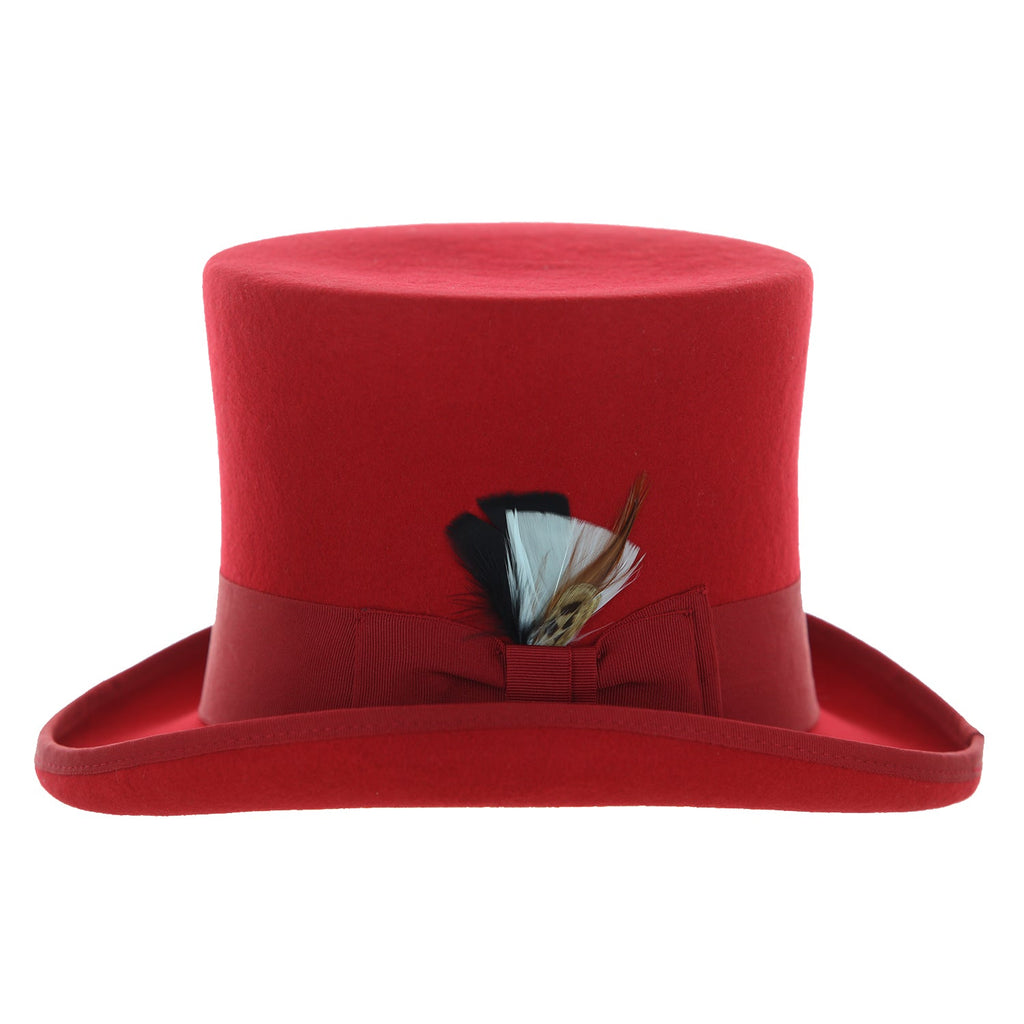 Red Wool Felt Top Hat for Men | Ferrecci-1