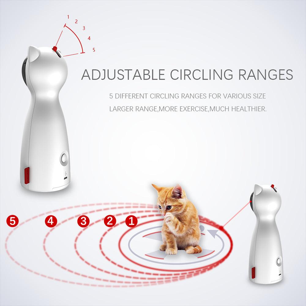 White SmartPaw interactive laser cat toy made of durable plastic for indoor pet entertainment. — view 3