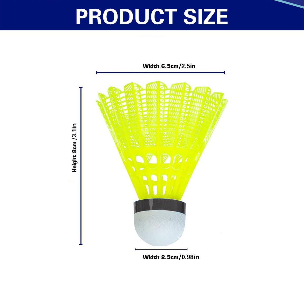 Twelve pack of durable nylon badminton shuttlecocks with soft foam heads for sports training — view 3