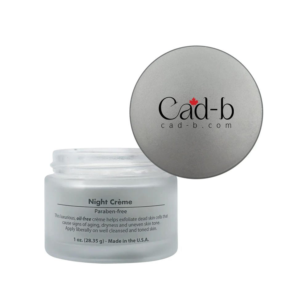 Nightly Renew Facial Cream jar, white moisturizing anti-aging lotion for skin renewal. — view 3
