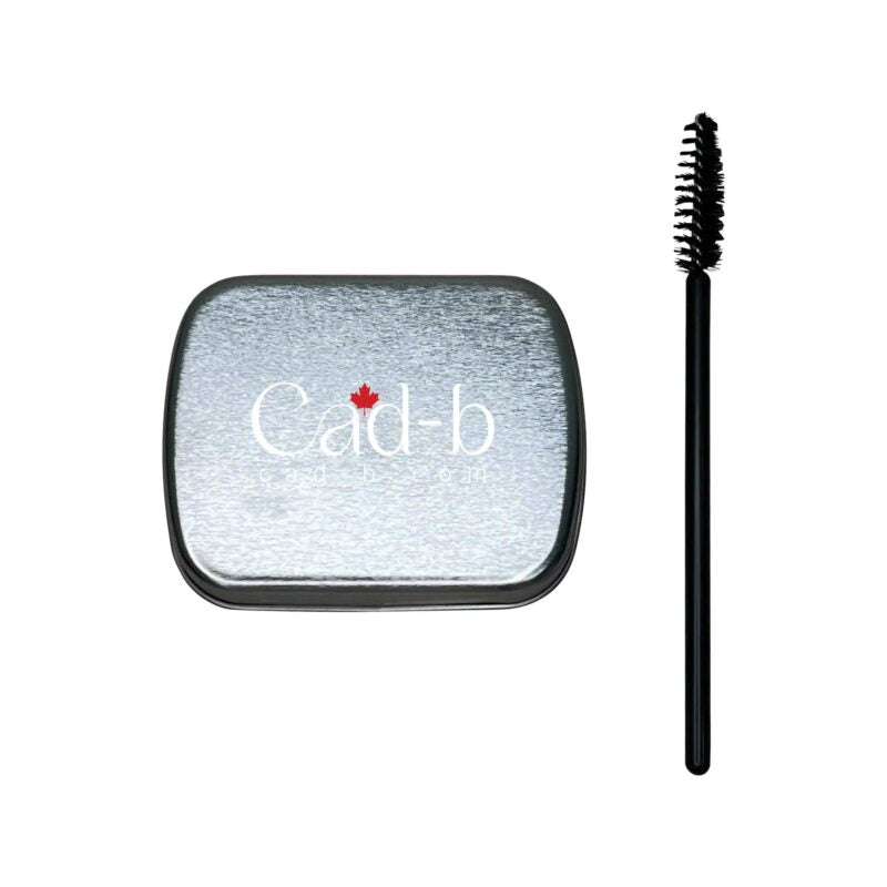 Clear vegan brow styling soap in a compact travel-friendly container for fluffy laminated brows — view 2