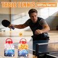 60-piece bucket of high bounce table tennis balls for indoor practice and matches