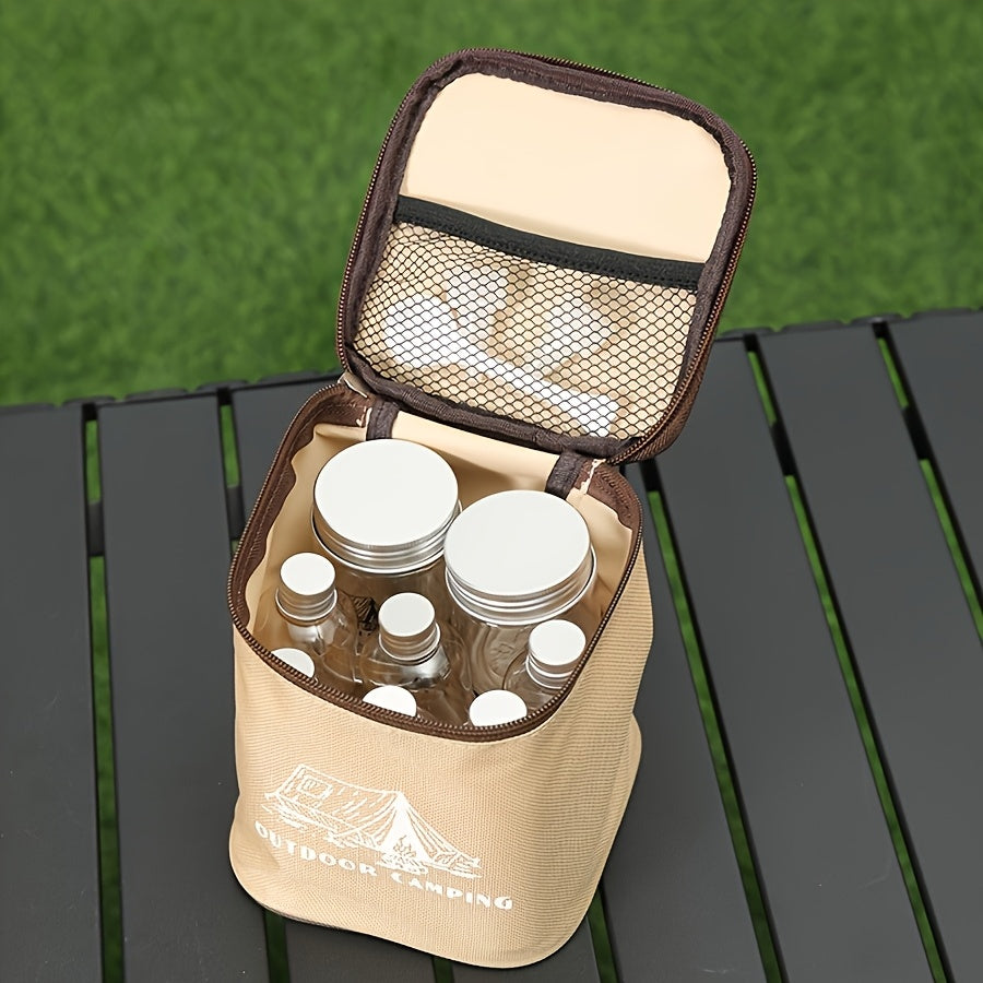 10 piece portable camping spice container set for outdoor travel, picnics, and barbecues — view 3