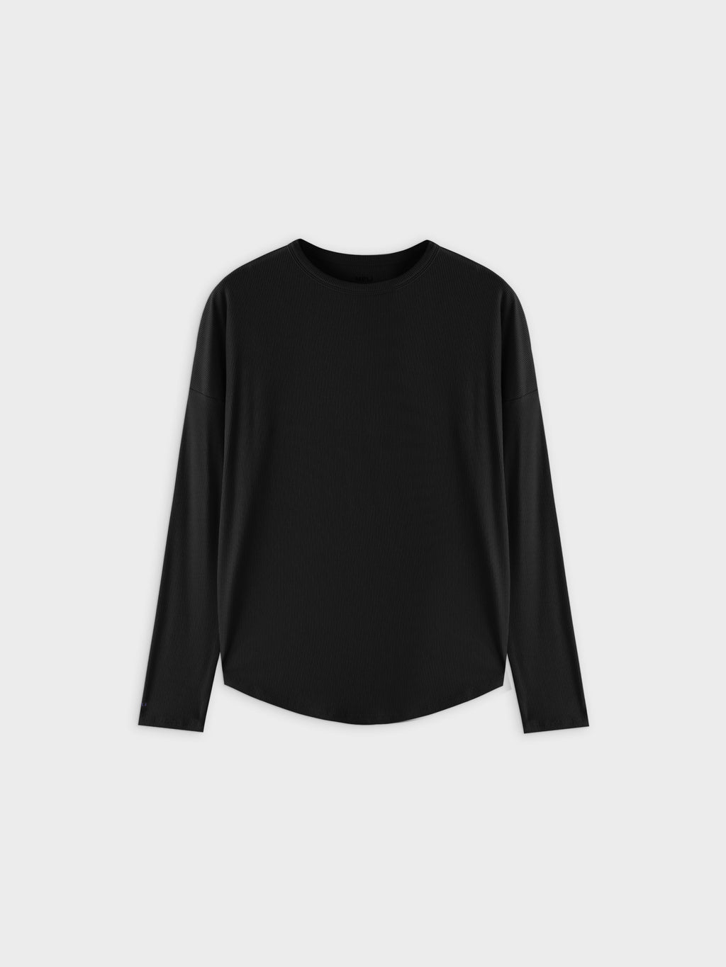Ribbed Swing Tee-Black-0