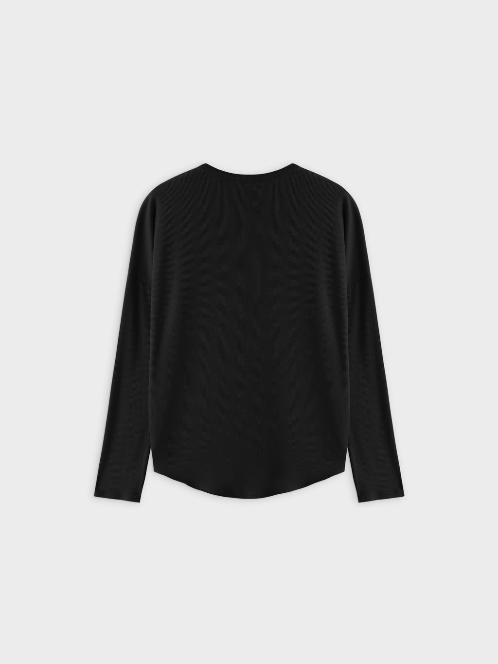 Ribbed Swing Tee-Black-1