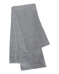Sportsman classic knit winter scarf in heather grey, made from soft acrylic blend fabric.