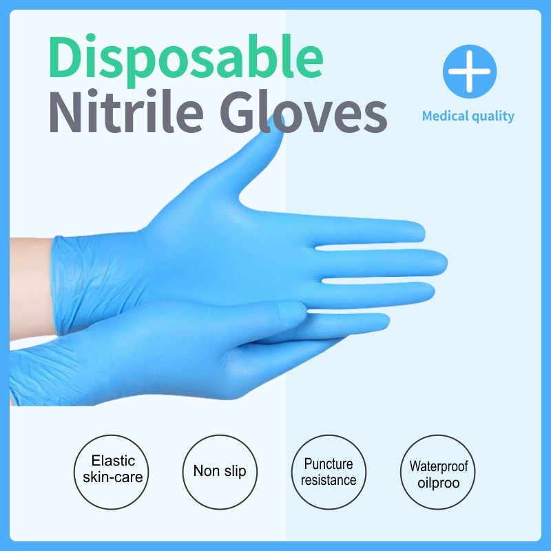 Nitrile Disposable Gloves – Blue (100pcs) | Powder-Free Medical Grade-2
