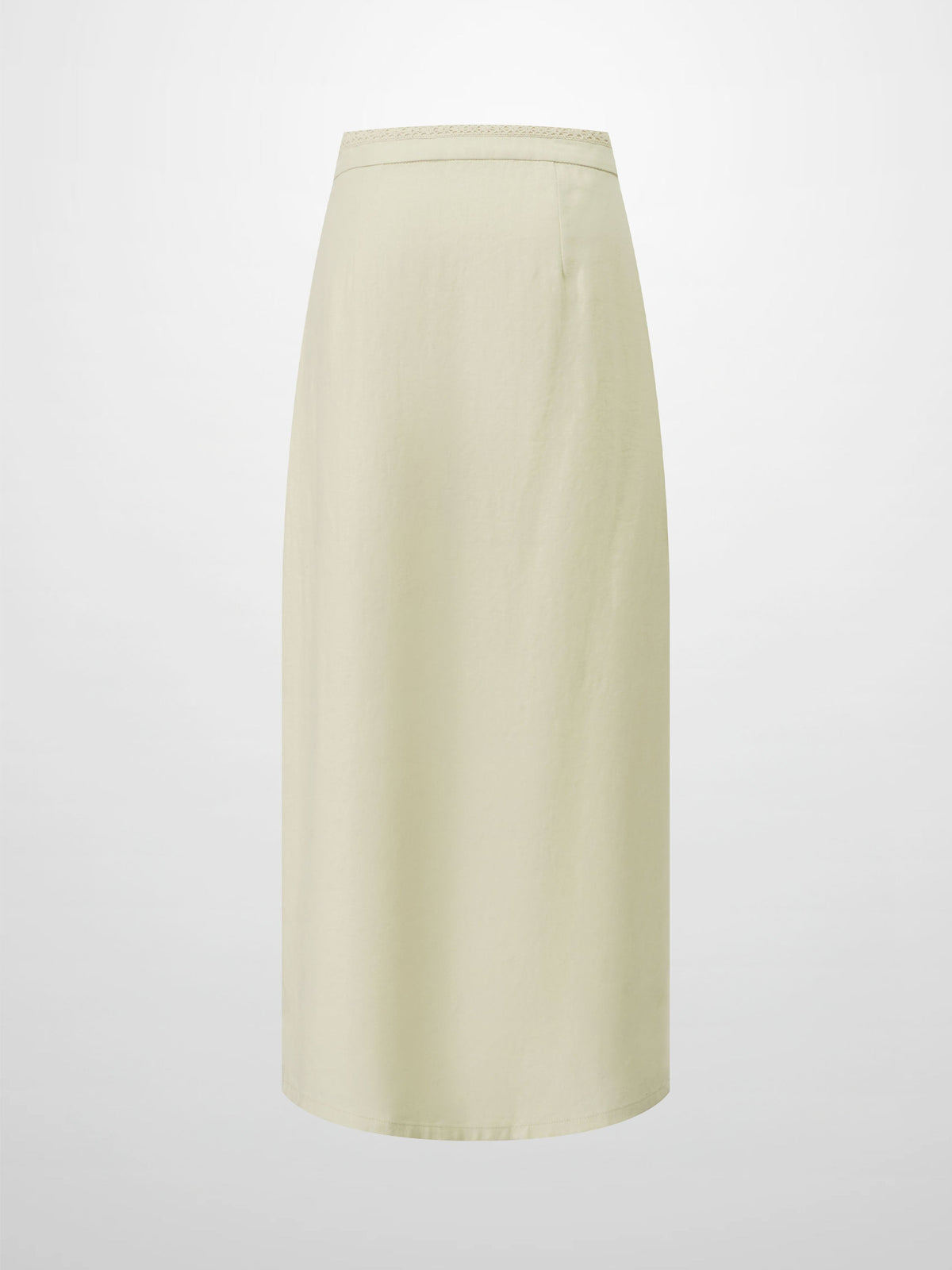 Straight Button Down Maxi Skirt-Cream 27 inch-3