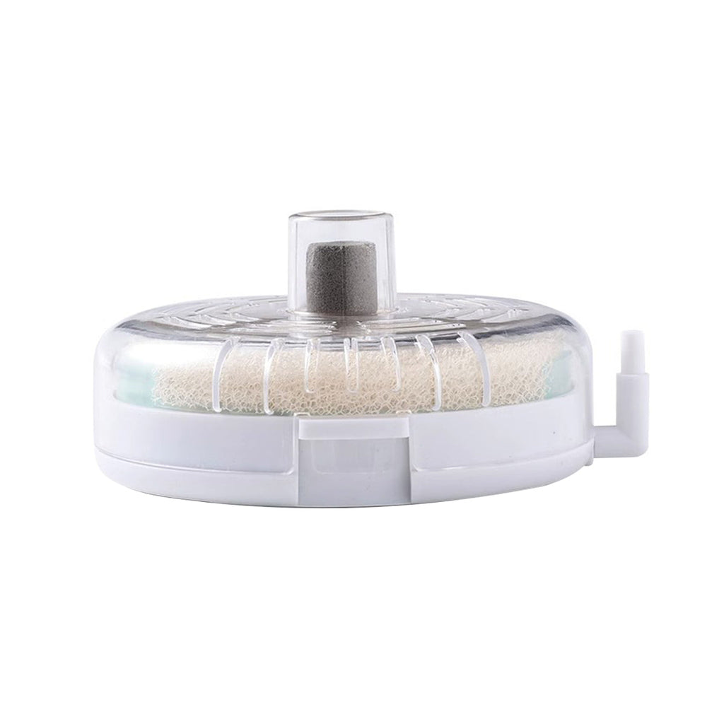 Mini round submersible aquarium filter with internal sponge for small freshwater and marine fish tanks. — view 2