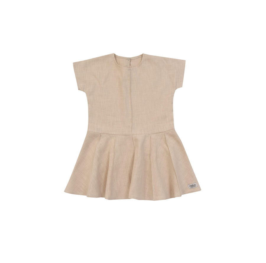 Ramie Baby/Kid Dress - Beige