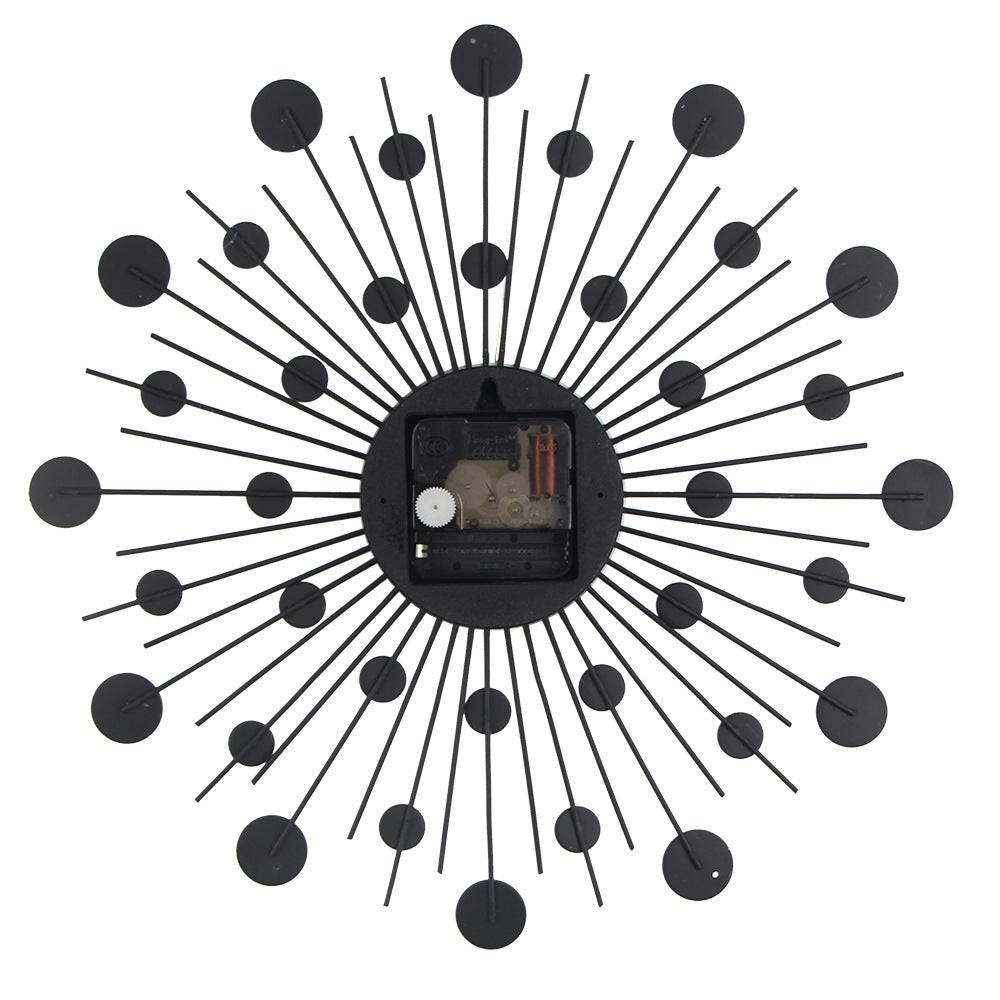 Minimalist electronic wall clock with a sleek frame and silent hands for living room decor — view 4