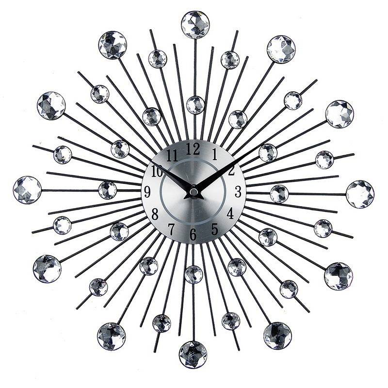 Minimalist electronic wall clock with a sleek frame and silent hands for living room decor