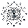 Minimalist electronic wall clock with a sleek frame and silent hands for living room decor