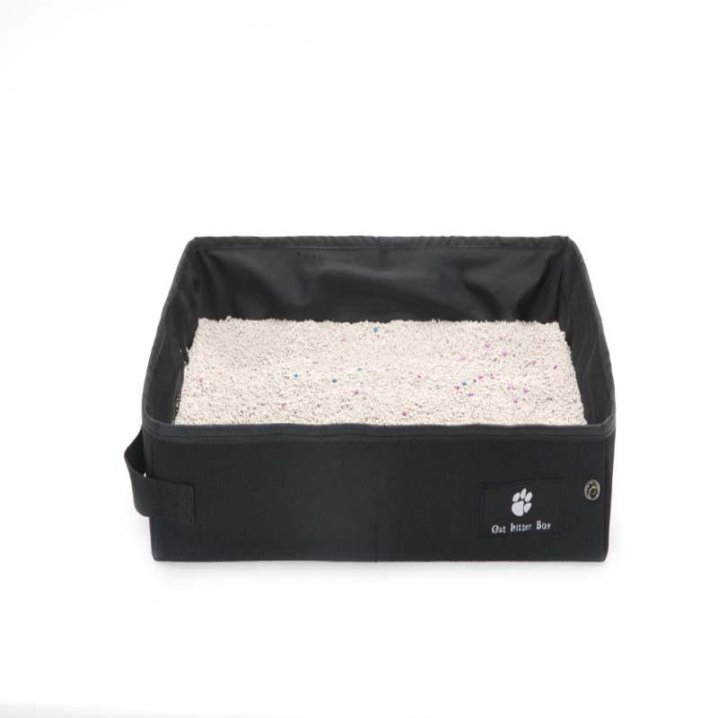 Foldable portable pet travel litter box made of waterproof Oxford cloth for outdoor camping — view 4