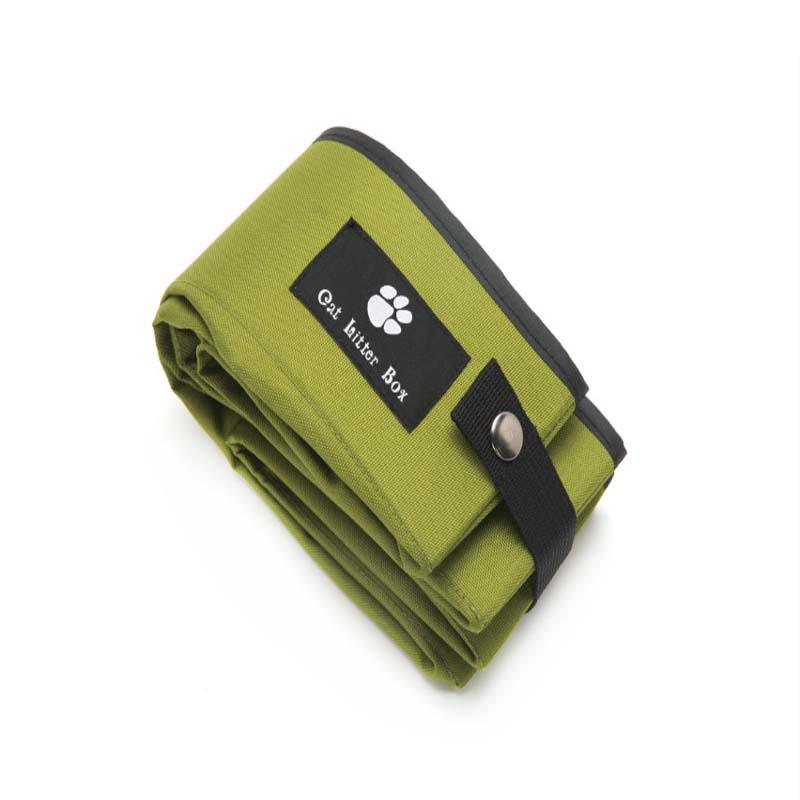 Foldable portable pet travel litter box made of waterproof Oxford cloth for outdoor camping — view 5