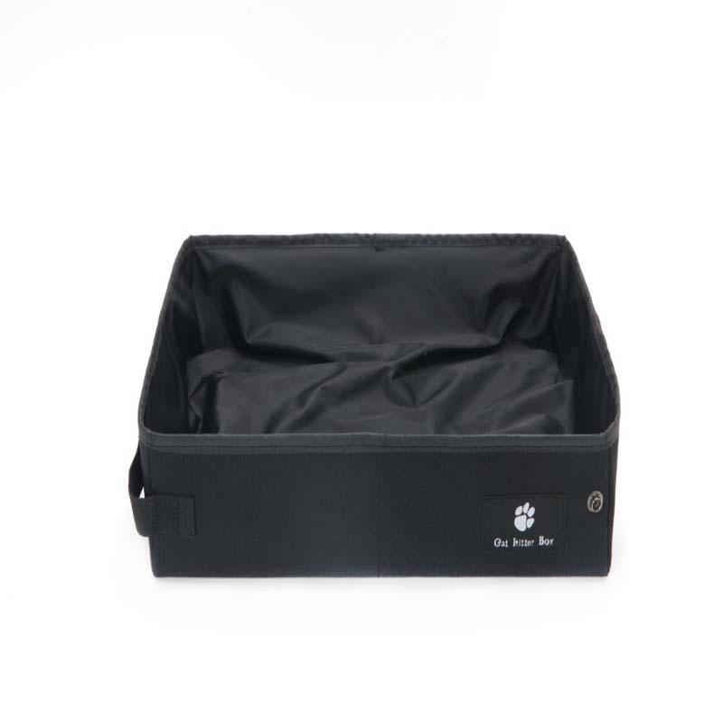 Foldable portable pet travel litter box made of waterproof Oxford cloth for outdoor camping — view 3