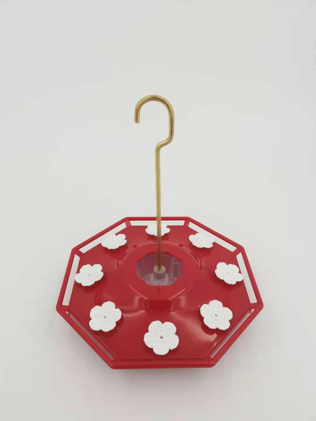 Enchanting Blooms hummingbird feeder with eight flower ports and copper hanging hook — view 3
