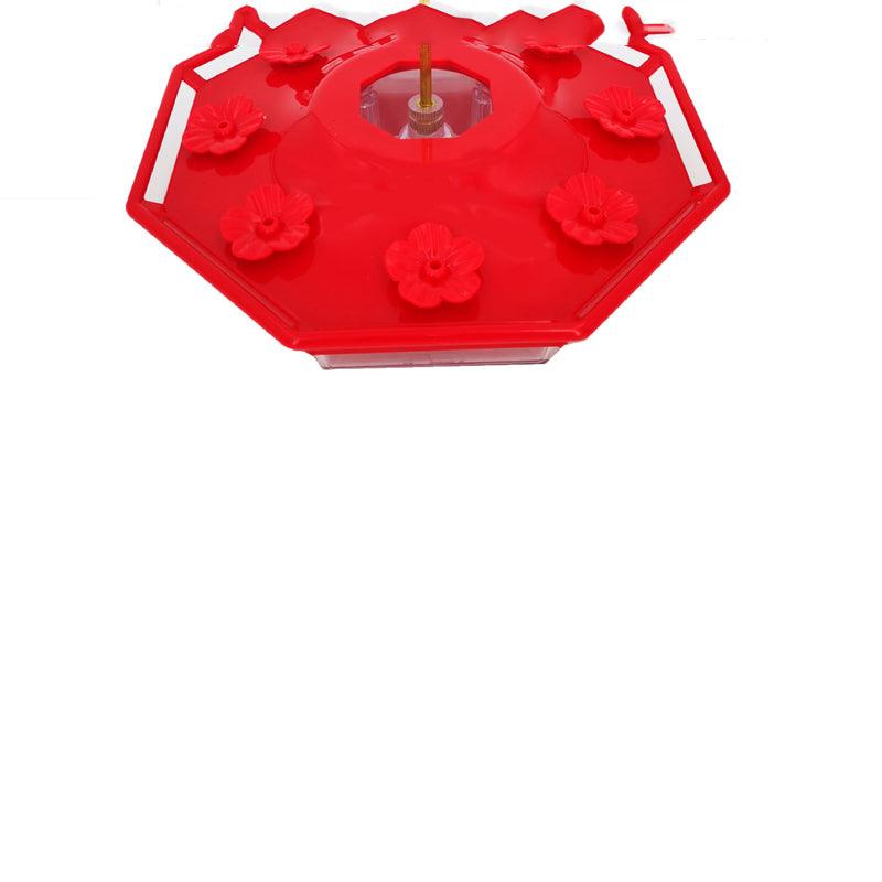 Enchanting Blooms hummingbird feeder with eight flower ports and copper hanging hook — view 2