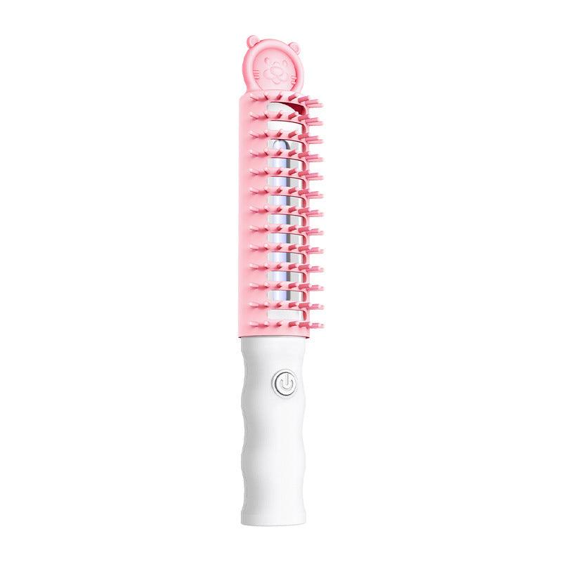 Ozone pet grooming brush in colorful plastic with ergonomic handle for shedding and odor control — view 4