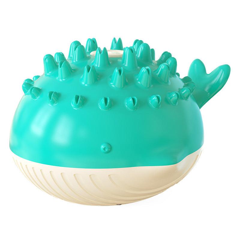 Electric water spray dog toy made of bright TPR plastic for outdoor summer pet play — view 2