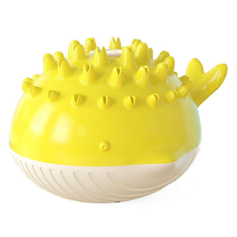 Electric water spray dog toy made of bright TPR plastic for outdoor summer pet play — view 5