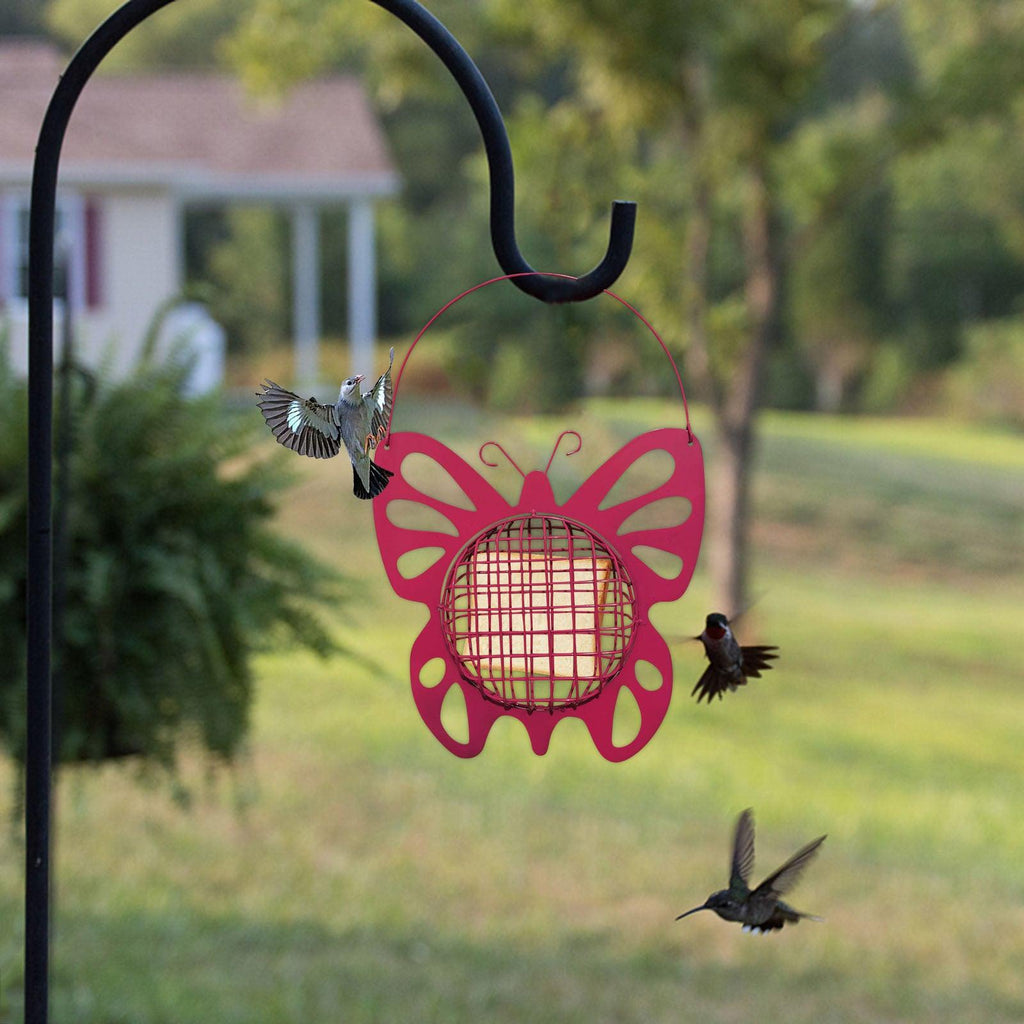 Modern minimalist iron hanging bird feeder for outdoor garden and patio decor — view 4