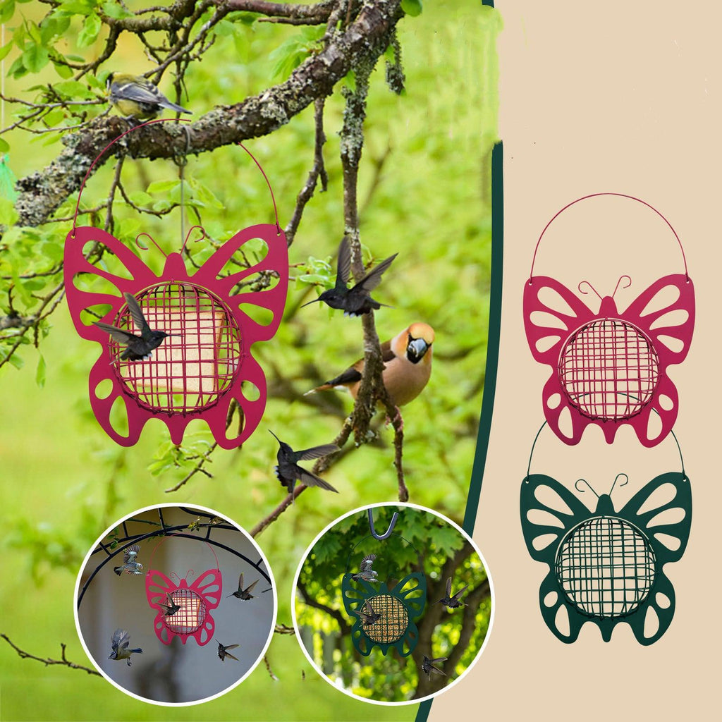 Modern minimalist iron hanging bird feeder for outdoor garden and patio decor — view 3