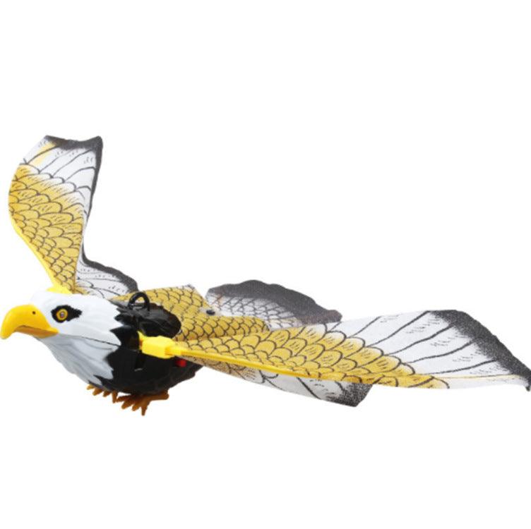 Interactive hanging bird cat toy made of durable plastic featuring a colorful flying bird design — view 3