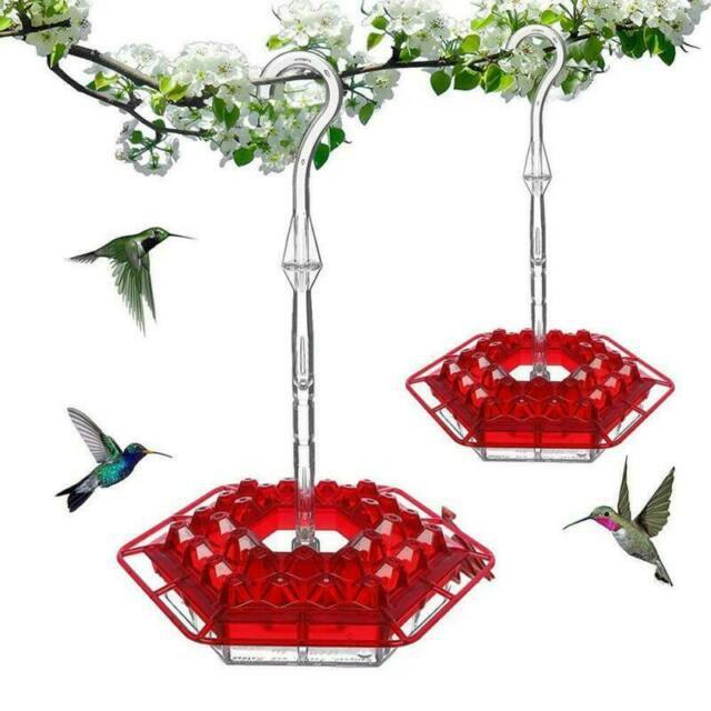 Vibrant flower and hexagonal hanging bird feeder for outdoor garden decoration and bird watching — view 5