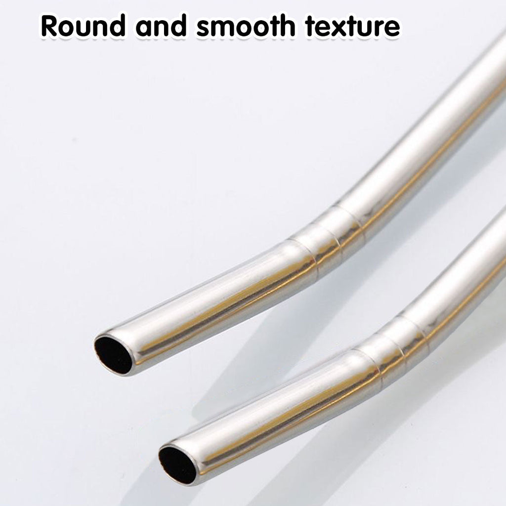 Reusable stainless steel straw spoon set with removable filter and cleaning brush for hot beverages — view 5