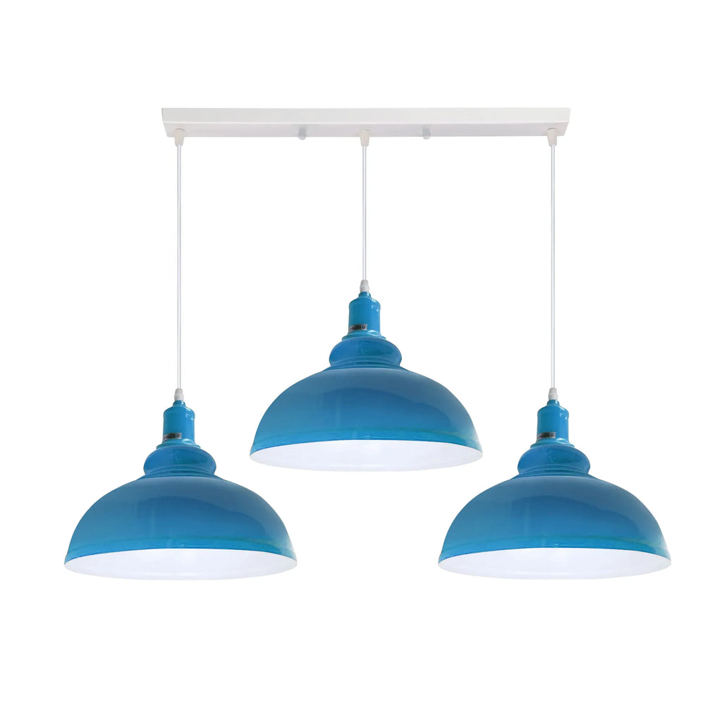 Three-way adjustable vintage metal pendant light hanging fixture with exposed E27 filament bulbs — view 5