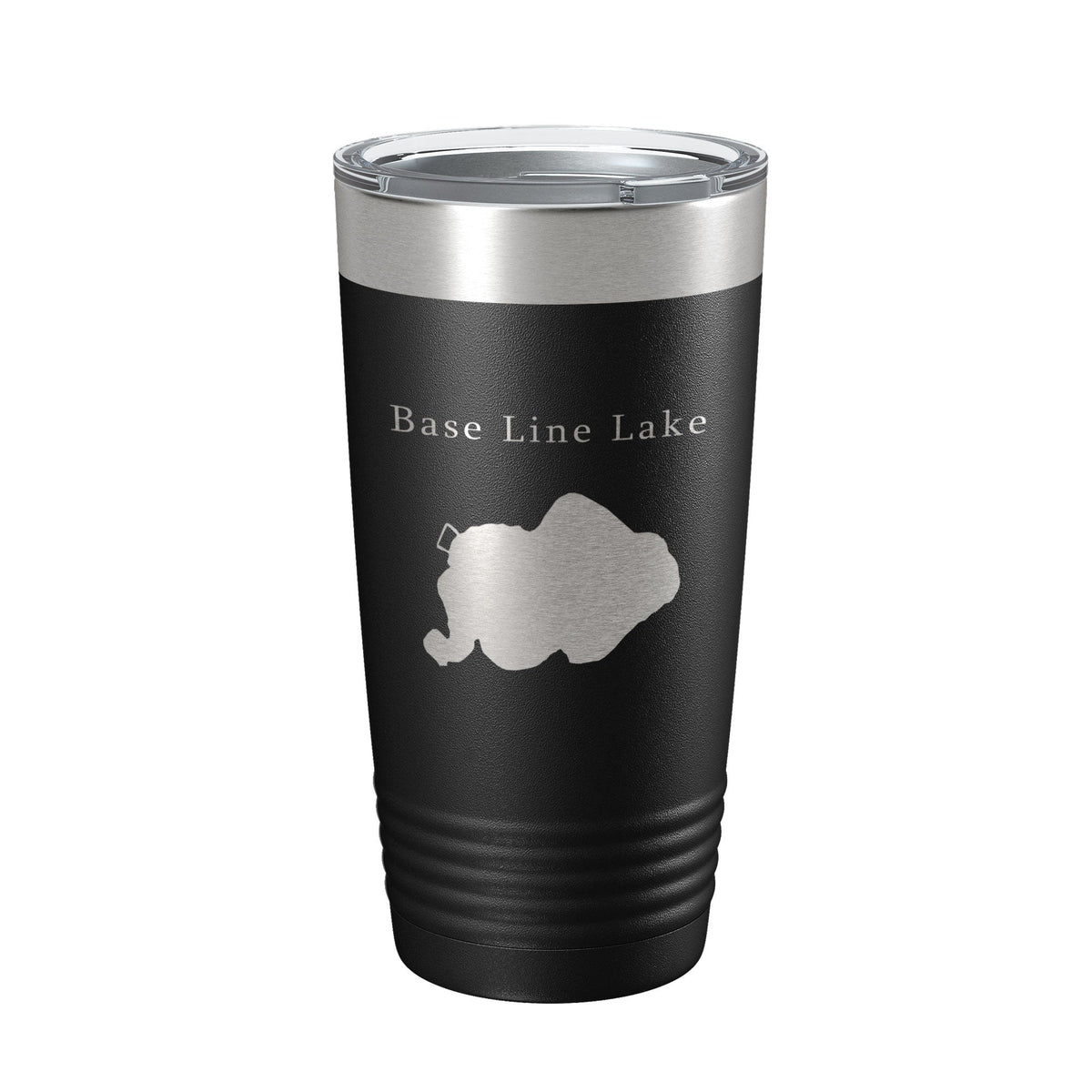 Base Line Lake Map Tumbler Travel Mug Insulated Laser Engraved Coffee Cup Huron River Chain of Lakes Michigan 20 oz-0