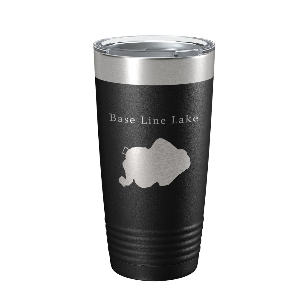 Base Line Lake Map Tumbler Travel Mug Insulated Laser Engraved Coffee Cup Huron River Chain of Lakes Michigan 20 oz-5