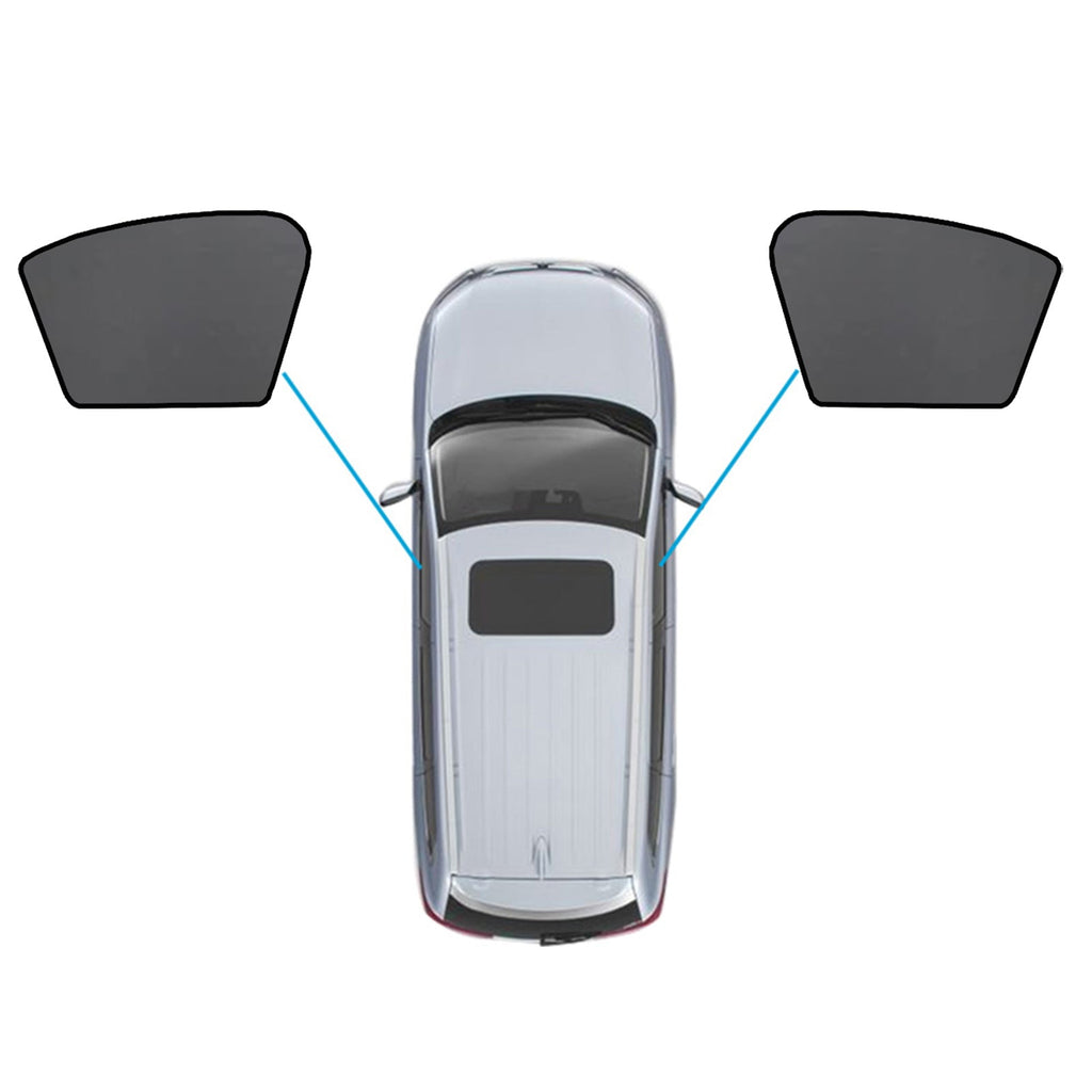 Black magnetic mesh car window sun shade installed on a Volvo XC40 front window — view 3