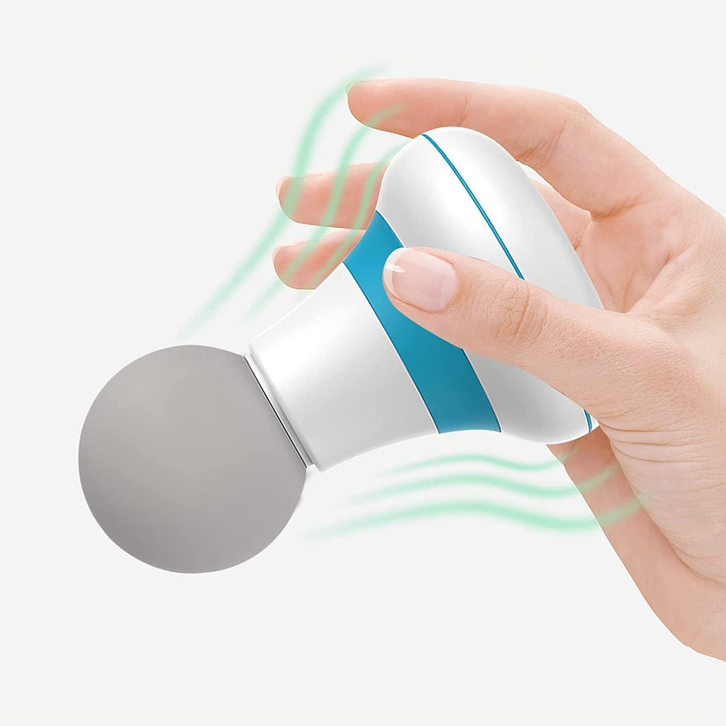 White professional handheld massager wand with sleek ergonomic design for targeted muscle relief — view 3