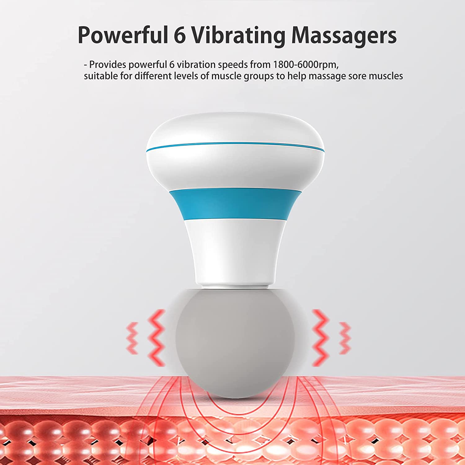 White professional handheld massager wand with sleek ergonomic design for targeted muscle relief — view 4