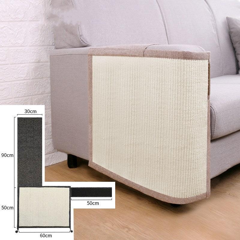 Cotton and linen anti-scratch sofa cover draped elegantly over a modern living room couch — view 5