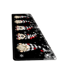 Christmas faceless gnome kitchen rug with festive design on a durable polyester non-slip floor mat