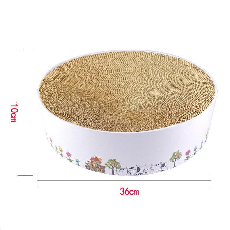 Kitty Claws corrugated cat scratcher toy with natural wood frame for indoor feline playtime — view 5