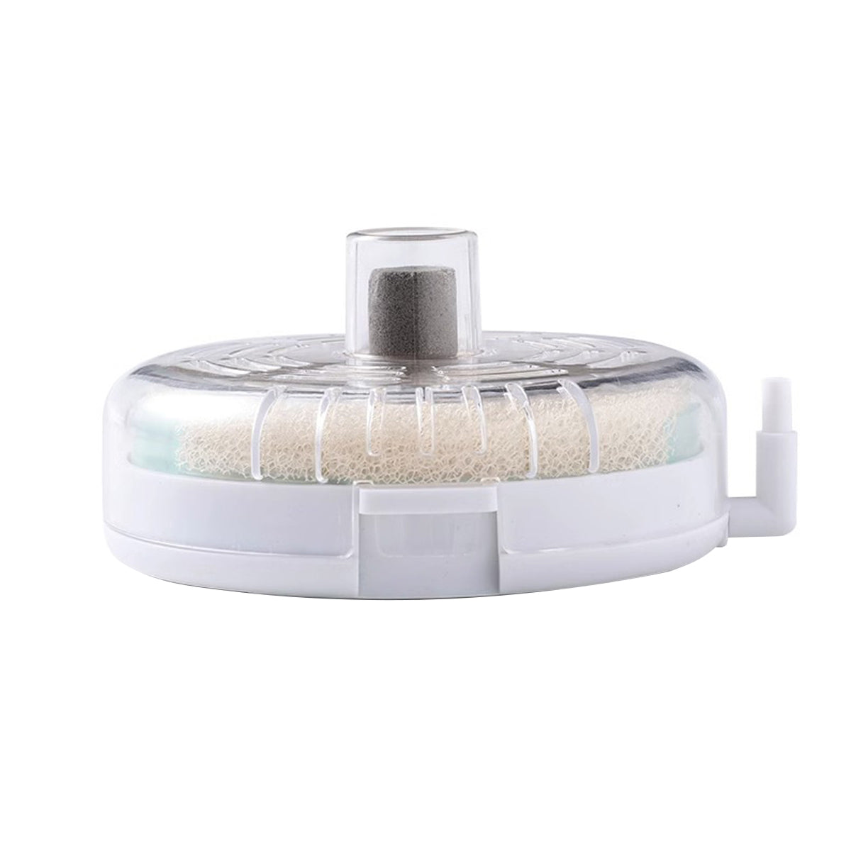 Mini round submersible aquarium filter with internal sponge for small freshwater and marine fish tanks. — view 5