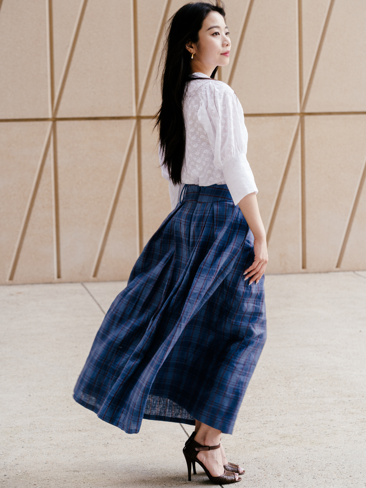 Maxi skirt with pockets Organic Linen – Valery | No More Nobody-1