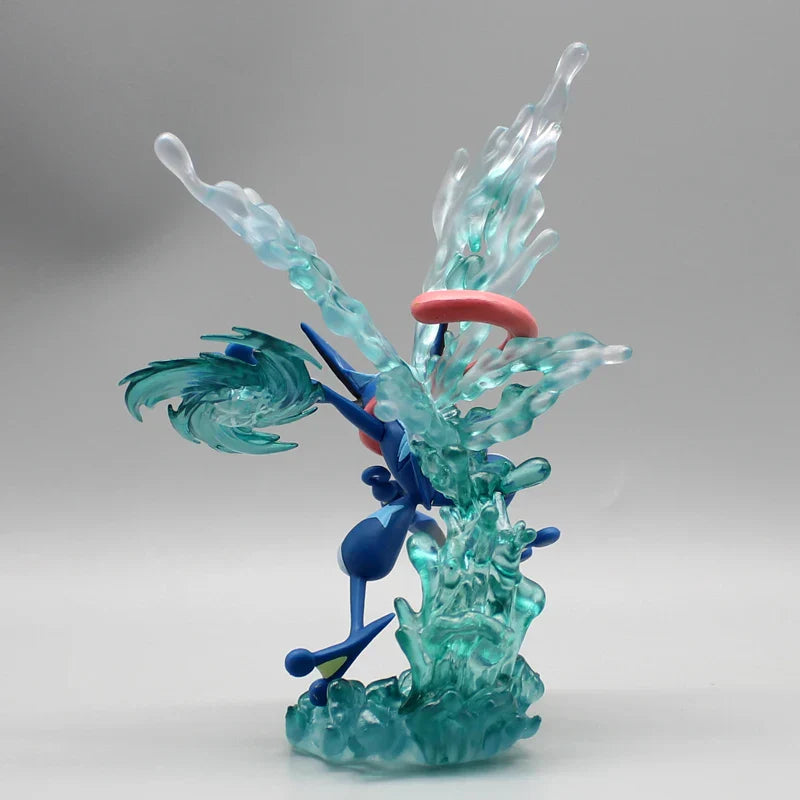 16cm Greninja action figure PVC toy in vibrant blue and pink colors for display — view 3