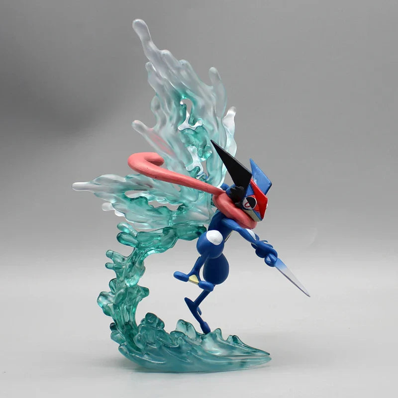 16cm Greninja action figure PVC toy in vibrant blue and pink colors for display — view 2