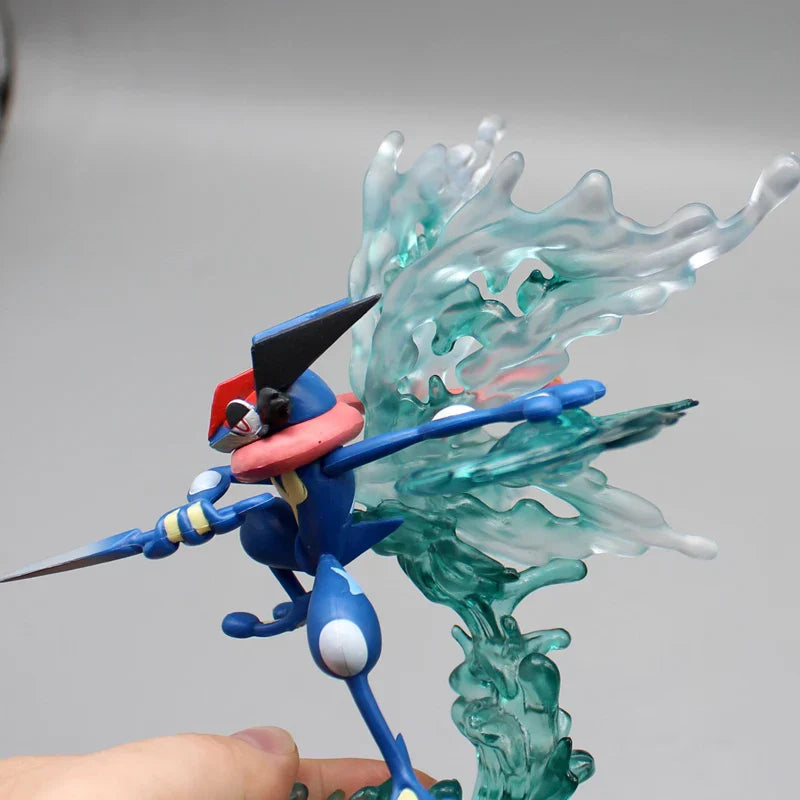 16cm Greninja action figure PVC toy in vibrant blue and pink colors for display — view 5