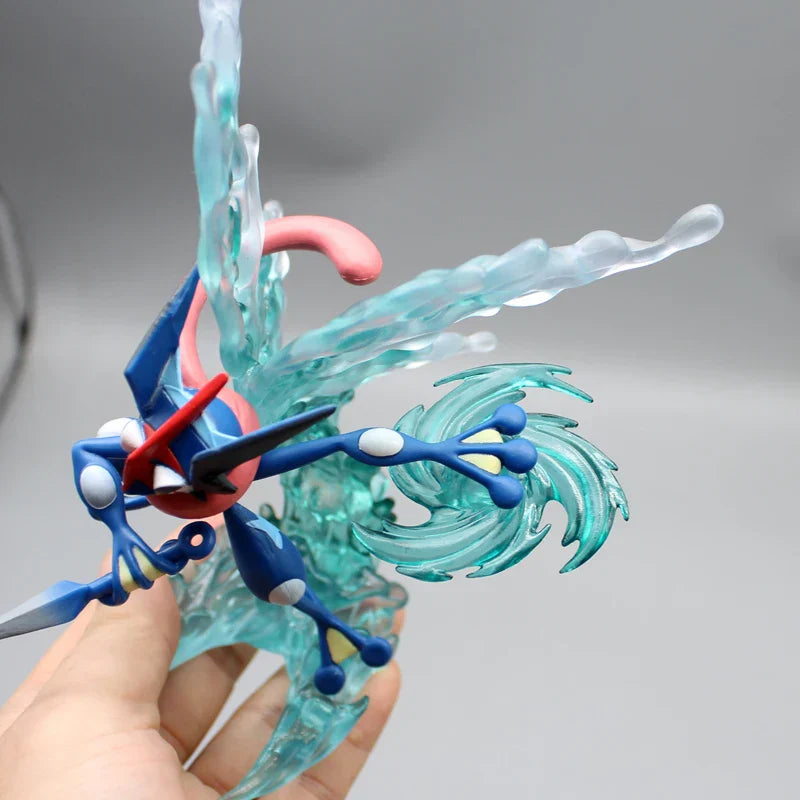 16cm Greninja action figure PVC toy in vibrant blue and pink colors for display — view 4
