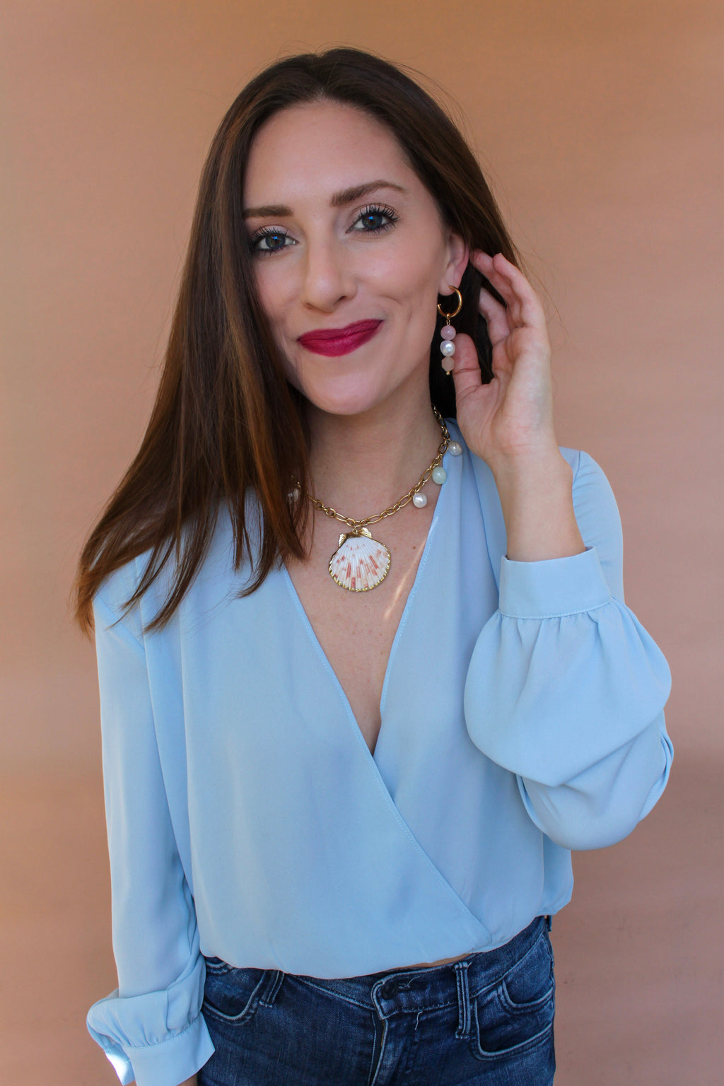 Chunky Stone Drop Earrings-2
