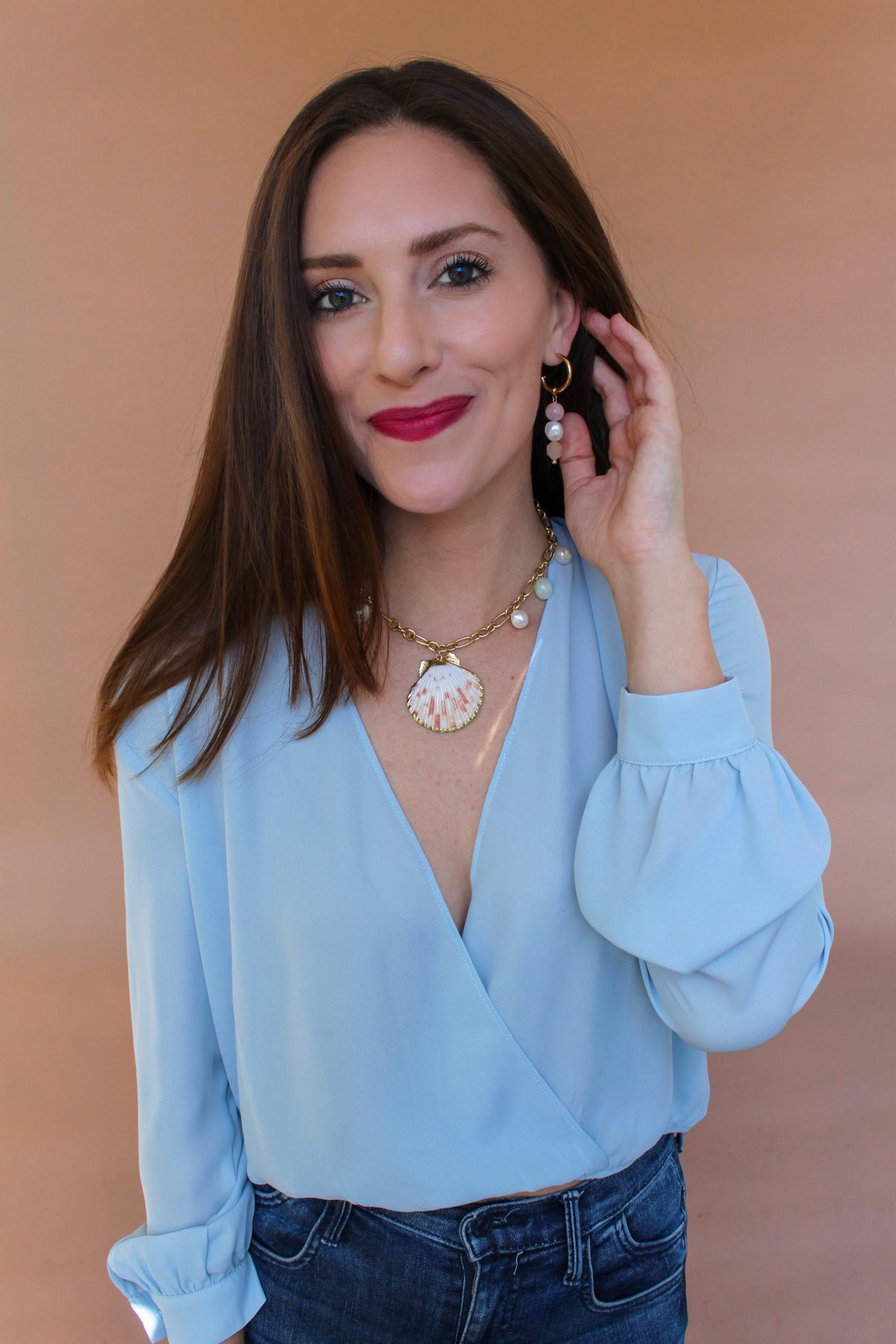 Chunky Stone Drop Earrings-2
