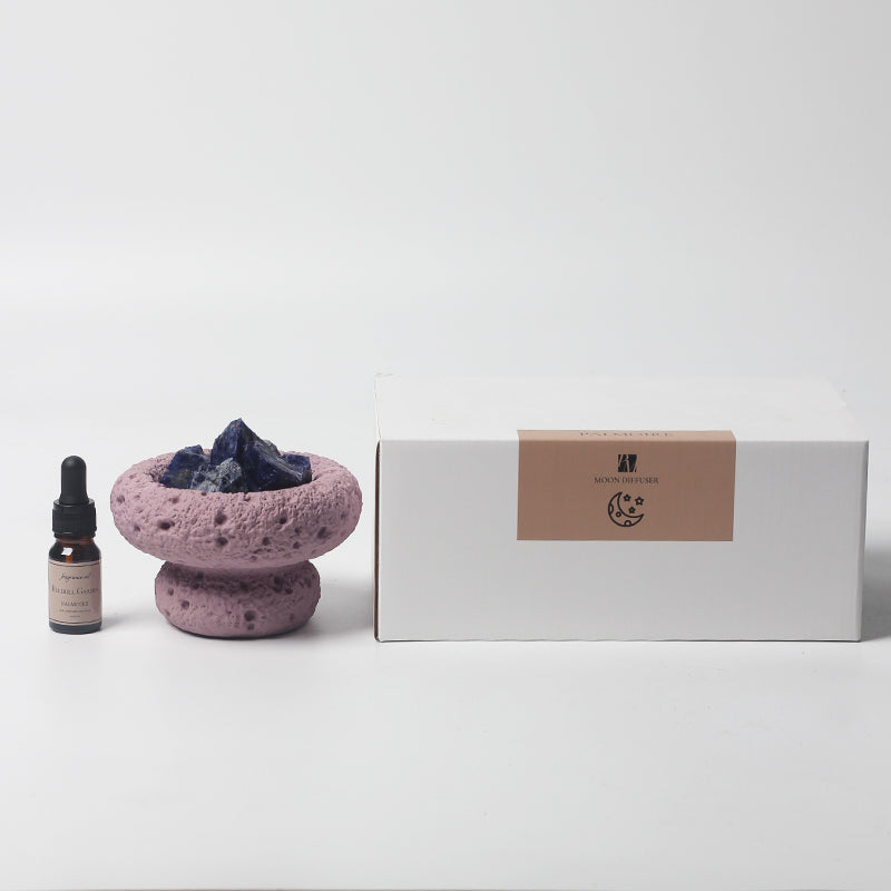 Elegant purple moon home fragrance diffuser bottle with natural reeds for bluebell garden scent — view 5
